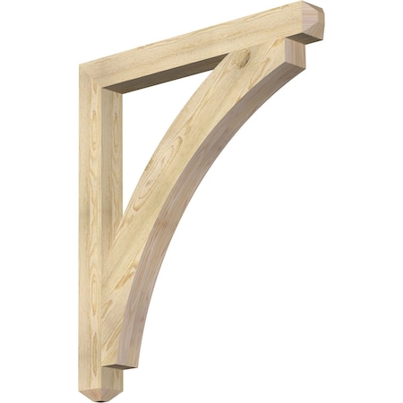 Ekena Millwork Thorton Craftsman Rough Sawn Bracket, Douglas Fir, 4"W x 38"D x 44"H BKT04X38X44THR04RDF